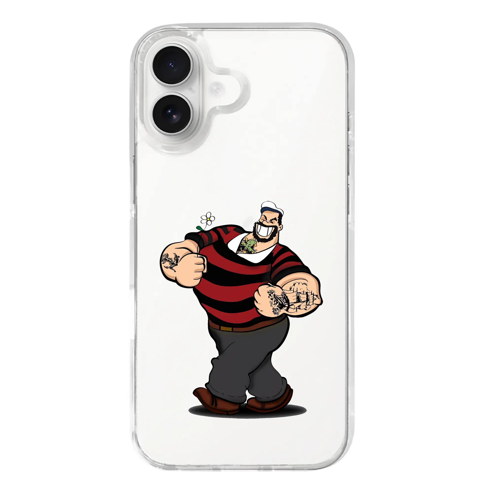 ポパイ グッズ ブルート - iPhone 17シリーズ 透明スマホケース – 薄型・耐衝撃・精密フィット保護カバー